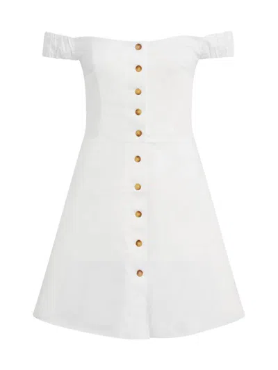 Shop Favorite Daughter Women's Lovesick Off-the-shoulder Minidress In White