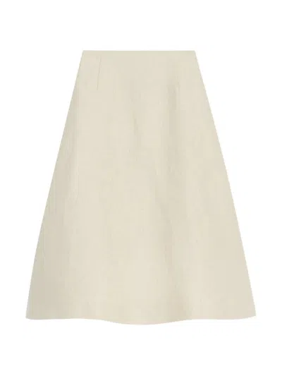 Shop Theory Women's Linen Full Midi-skirt In Straw