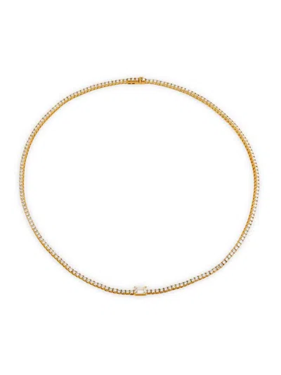 Shop Stephanie Gottlieb Women's Marley 14k Yellow Gold & 6.70 Tcw Diamond Tennis Necklace/16"