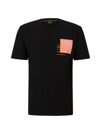 Shop Hugo Boss Men's Regular-fit T-shirt In Black
