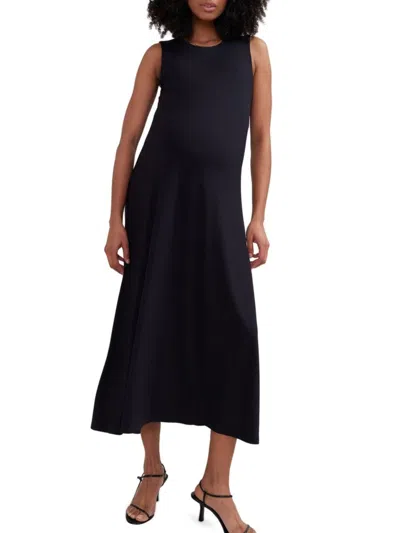 Shop Hatch Women's The Jamie Maternity Maxi Dress In Black