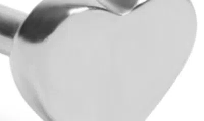 Argento Vivo Heart Single Stud Earring In Silver
