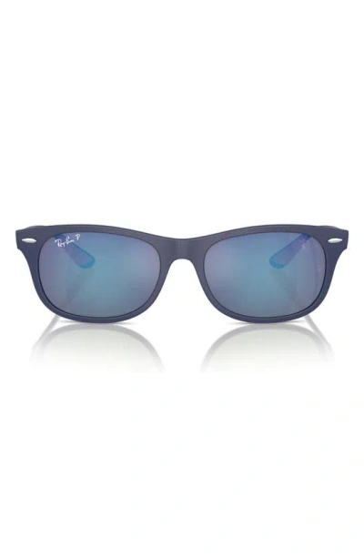 Ray Ban Liteforce 55mm Polarized Square Sunglasses In Matte Blue