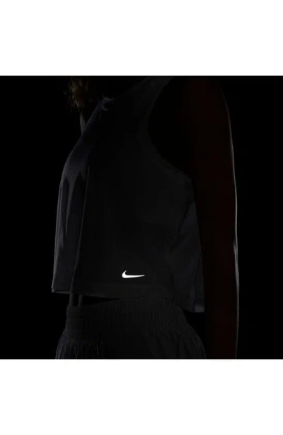 Shop Nike One Classic Breathe Dri-fit Crop Tank In White/ Black