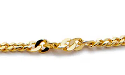 Shop Monica Vinader Twisted Station Chain Choker Necklace In 18ct Gold Vermeil