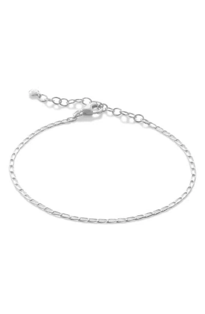 Shop Monica Vinader Oval Link Chain Bracelet In Sterling Silver