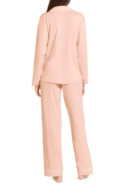 Shop Eberjey Gisele Jersey Knit Pajamas In Petal Pink