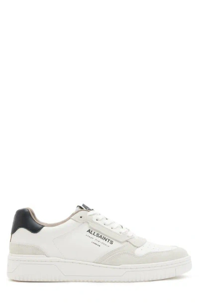 Shop Allsaints Regan Low Top Sneaker In Chalk White/ Black