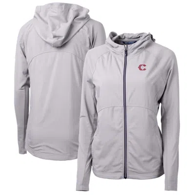 Shop Cutter & Buck Gray Cincinnati Reds City Connect Adapt Eco Knit Hybrid Recycled Full-zip Hooded Jacke