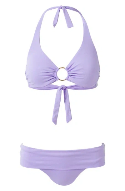Shop Melissa Odabash Brussels O-ring Bikini Top In Lavender