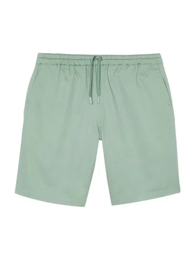 Shop Sandro Men's Cotton Shorts In Light Green