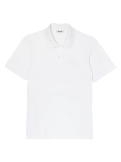 Shop Sandro Men's Cotton Flower Polo Shirt In White