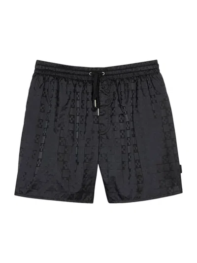 Shop Sandro Men's Squarecross Swim Shorts In Black
