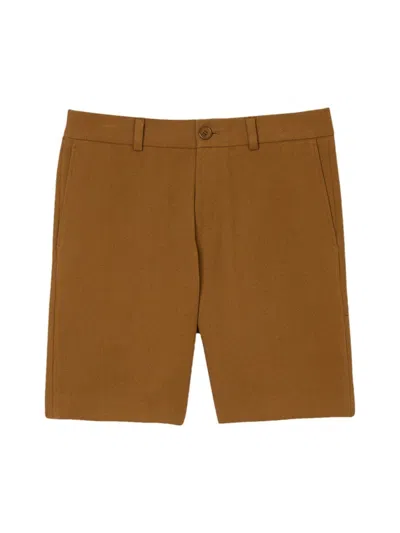 Shop Sandro Men's Cotton Shorts In Camel