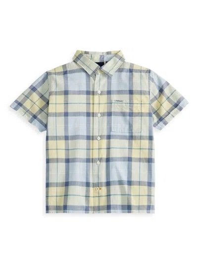 Shop Barbour Little Boy's & Boy's Gordon Short-sleeve Shirt In Sandsend Tartan