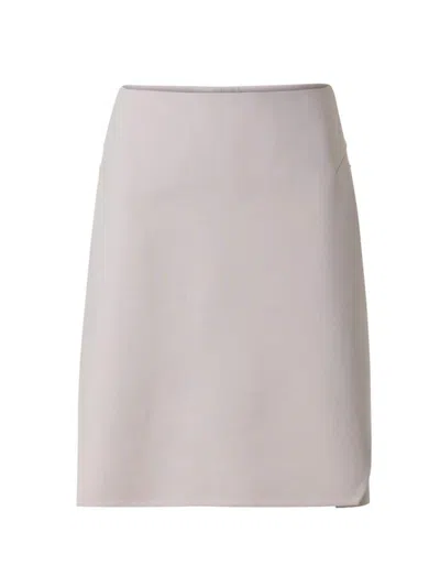Shop Akris Women's Cotton-silk Surplice Skirt In Sand