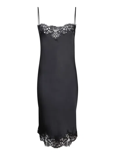 Shop Stella Mccartney Satin Black Dress