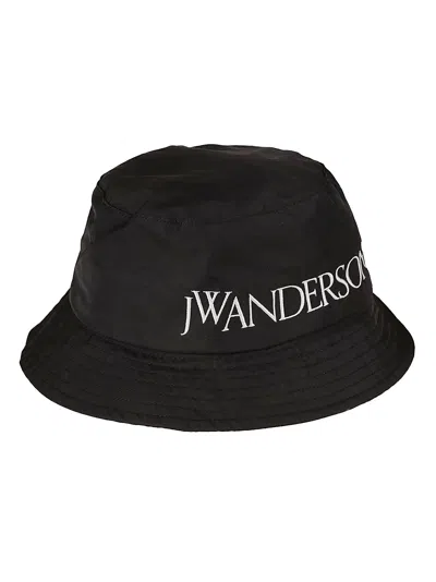 Shop Jw Anderson J.w. Anderson Logo Bucket Hat In Black