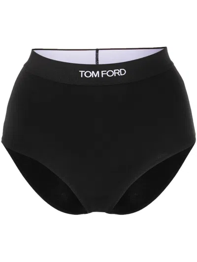 Shop Tom Ford Modal Signature Briefs In Black