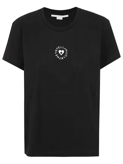 Shop Stella Mccartney Iconic Mini Heart T-shirt In Black