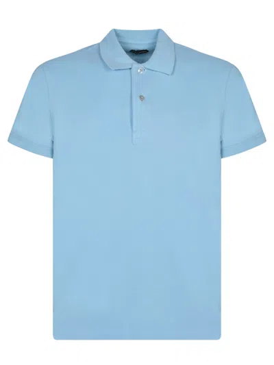 Shop Tom Ford Basic Light Blue Polo Shirt