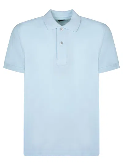 Shop Tom Ford Basic Light Blue Polo Shirt