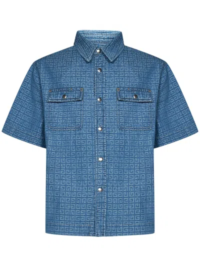 Shop Givenchy Shirt In Clear Blue