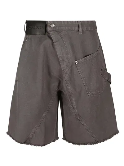 Shop Jw Anderson J.w. Anderson Twisted Workwear Shorts In Grey