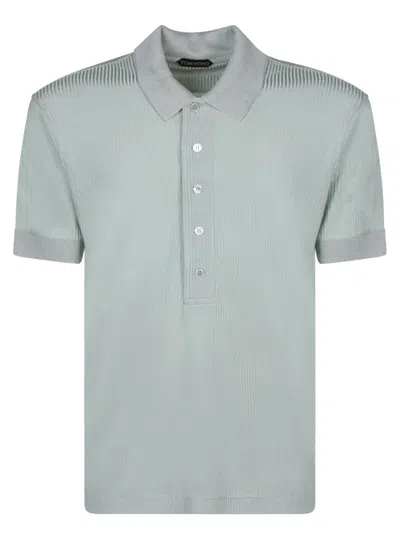 Shop Tom Ford Ribber Mint Green Polo Shirt