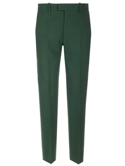Shop Burberry Straight Leg Trousers In Green