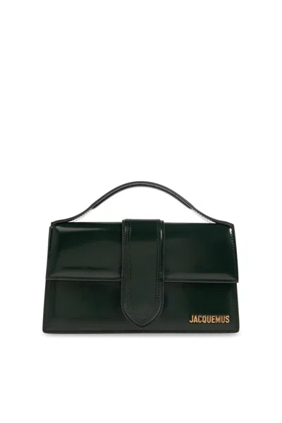 Shop Jacquemus Le Grand Bambino Top Handle Bag In Green