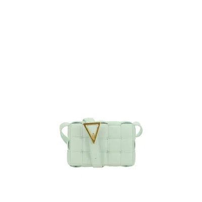 Shop Bottega Veneta Intreccio Leather Shoulder Bag In Green
