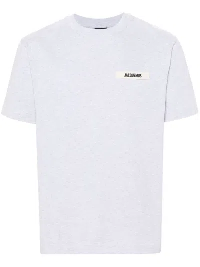 Shop Jacquemus Gros Grain T-shirt In Grey