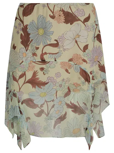 Shop Stella Mccartney Garden Print Skirt In Multicolor