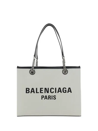 Shop Balenciaga Shoulder Bag In Natural