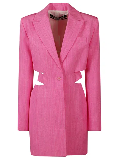 Shop Jacquemus Bari Dress In Pink