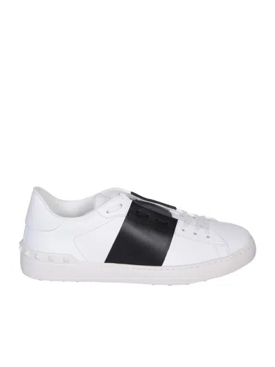 Shop Valentino Open White/black Sneakers
