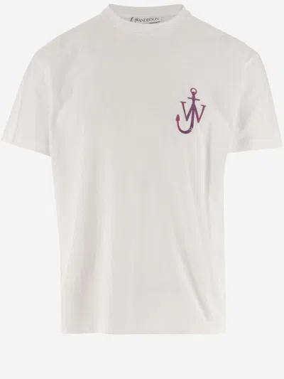 Shop Jw Anderson J.w. Anderson Cotton T-shirt With Logo In White