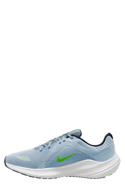 Shop Nike Quest 5 Road Running Shoe In Armory Blue/ Black/ Green