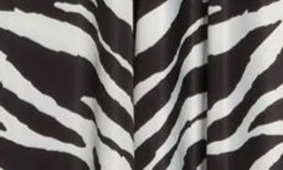 Shop Afrm Assi Floral Cutout Detail Long Sleeve Knit Dress In Blanc Zebra