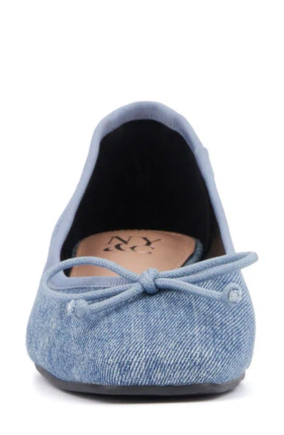 New York And Company Paulina Ballet Flat In Denim