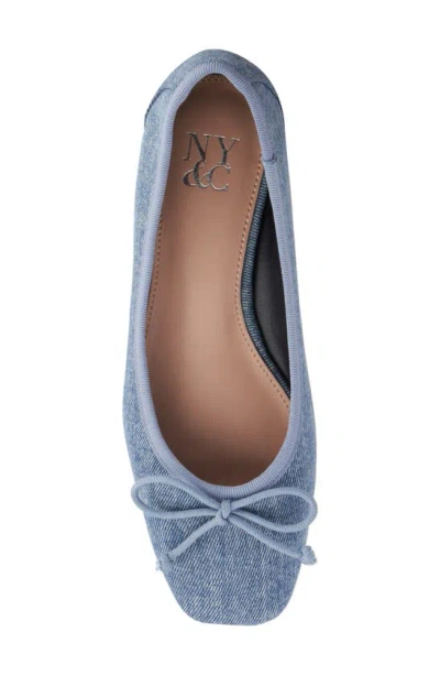 Shop New York And Company Paulina Ballet Flat In Denim