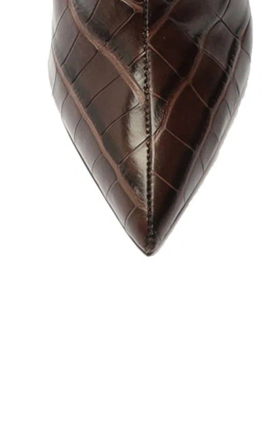 Shop Schutz Maryana Pointed Toe Boot In Dark Chocolate