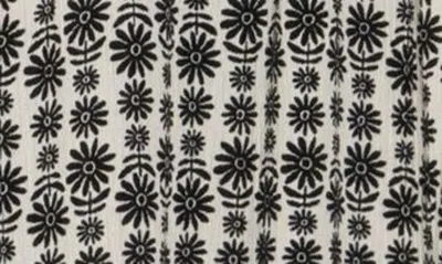 Shop Bobeau Crochet Yoke Sleeveless Top In Ivory/ Black Floral