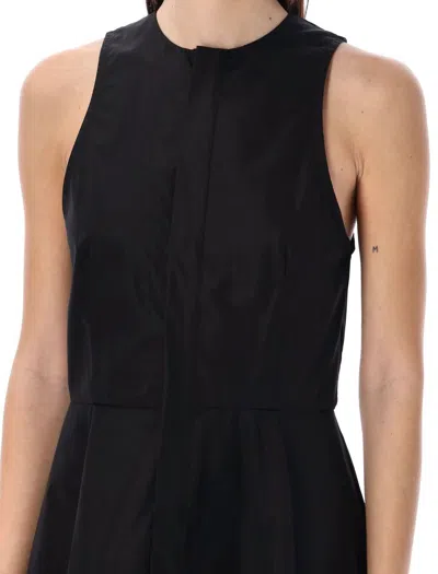 Shop Ami Alexandre Mattiussi Ami Paris Popeline Mini Dress In Black