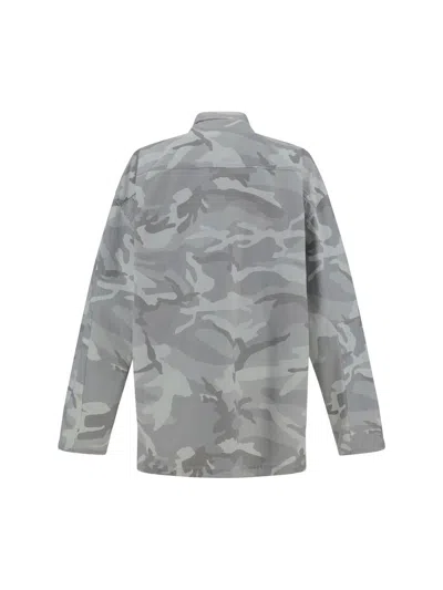 Shop Balenciaga Shirts In Light Grey