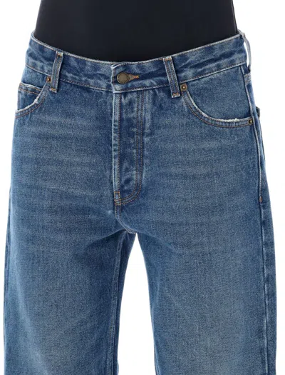 Shop Darkpark Liz Cropped Denim Jeans In Medium Wash