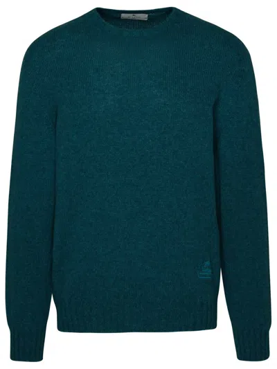 Shop Etro Green Cashmere Sweater