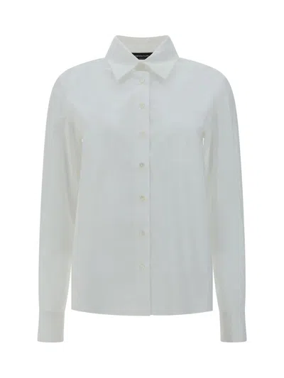 Shop Fabiana Filippi Shirts In Bianco Ottico