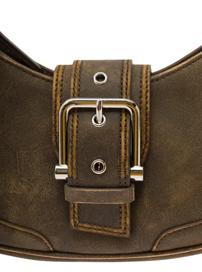 Shop Osoi 'brocle' Vintage Brown Shoulder Bag In Leather Woman